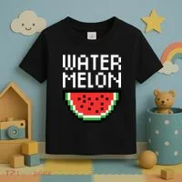 Watermelon Pixelated Retro Toddler T-Shirt thumb 3