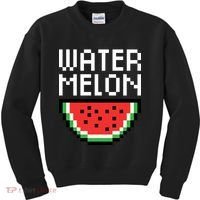 Watermelon Pixelated Retro Kids Sweatshirt thumb 0