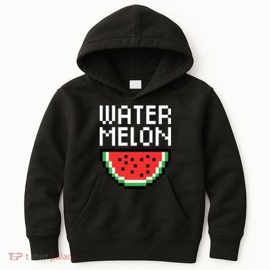 Watermelon Pixelated Retro Kids Hoodie