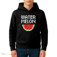 Watermelon Pixelated Retro Kids Hoodie thumb 4