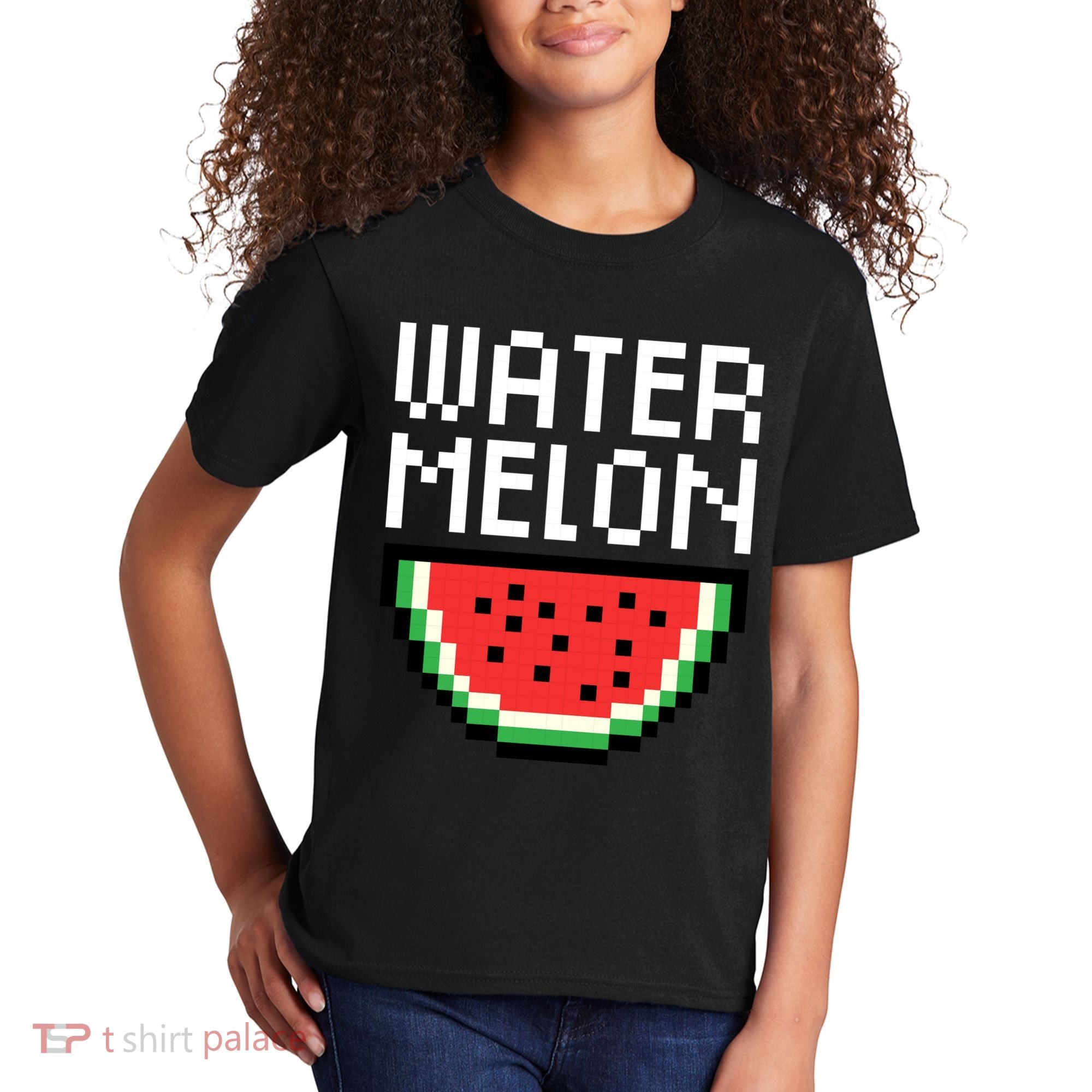 Watermelon Pixelated Retro Kids T-Shirt