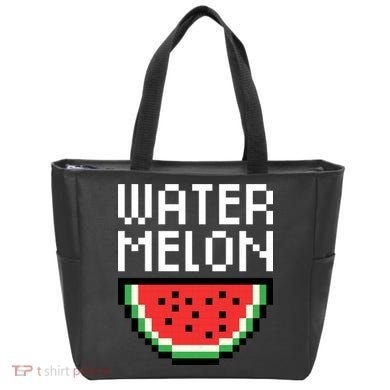 Watermelon Pixelated Retro Tote Bag