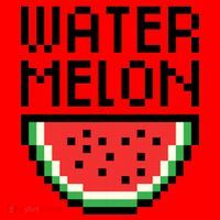 Watermelon Pixelated Retro Santa Hat thumb 1