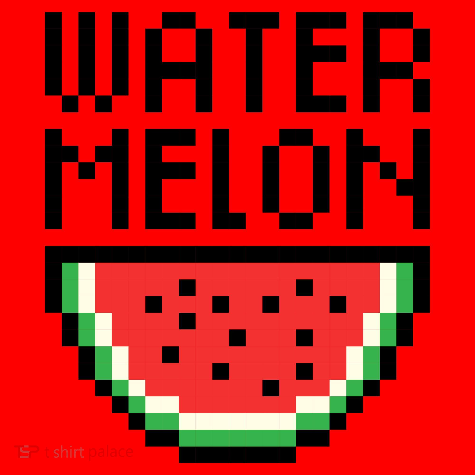 Watermelon Pixelated Retro Santa Hat