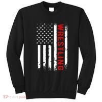 Wrestling American Usa Flag Sweatshirt thumb 0