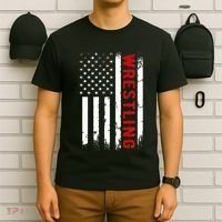 Wrestling American Usa Flag T-Shirt thumb 6