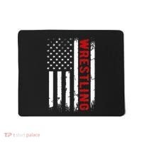 Wrestling American Usa Flag Mousepad thumb 0
