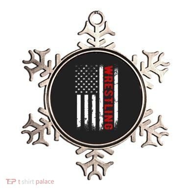 Wrestling American Usa Flag Ornament
