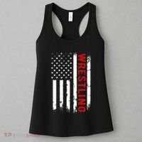 Wrestling American Usa Flag Women's Tank Top thumb 3