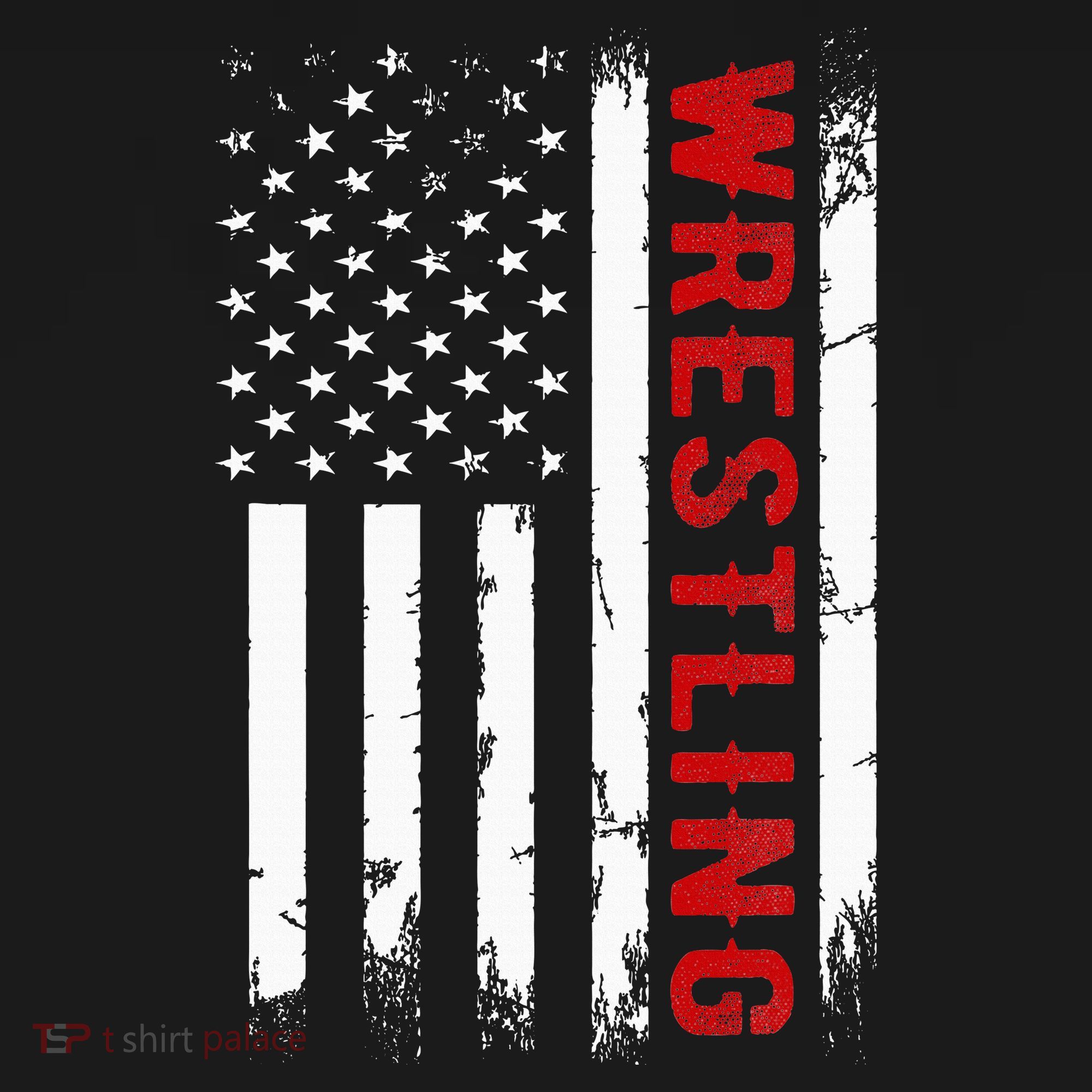 Wrestling American Usa Flag Women's Tank Top