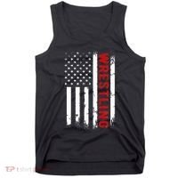 Wrestling American Usa Flag Tank Top thumb 0