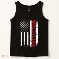 Wrestling American Usa Flag Tank Top thumb 2