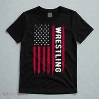Wrestling American Usa Flag Funny Wrestle Boy Wrestling T-Shirt thumb 5