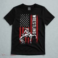 Wrestling American Usa Flag Funny Wrestle Wrestling T-Shirt thumb 5