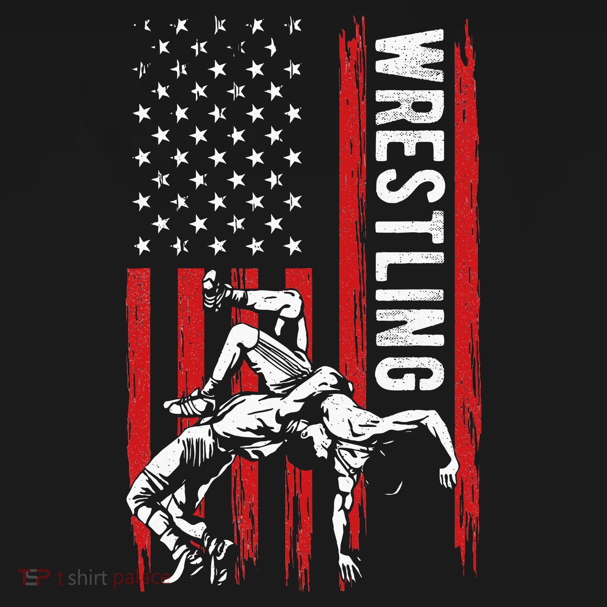 Wrestling American Usa Flag Funny Wrestle Wrestling Women's Tank Top