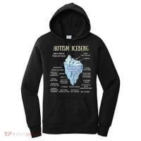 Wo Accept Understand Love Autism Awareness Autism Iceberg V-Neck Women's Hoodie thumb 0
