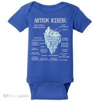 Wo Accept Understand Love Autism Awareness Autism Iceberg V-Neck Baby Bodysuit thumb 0