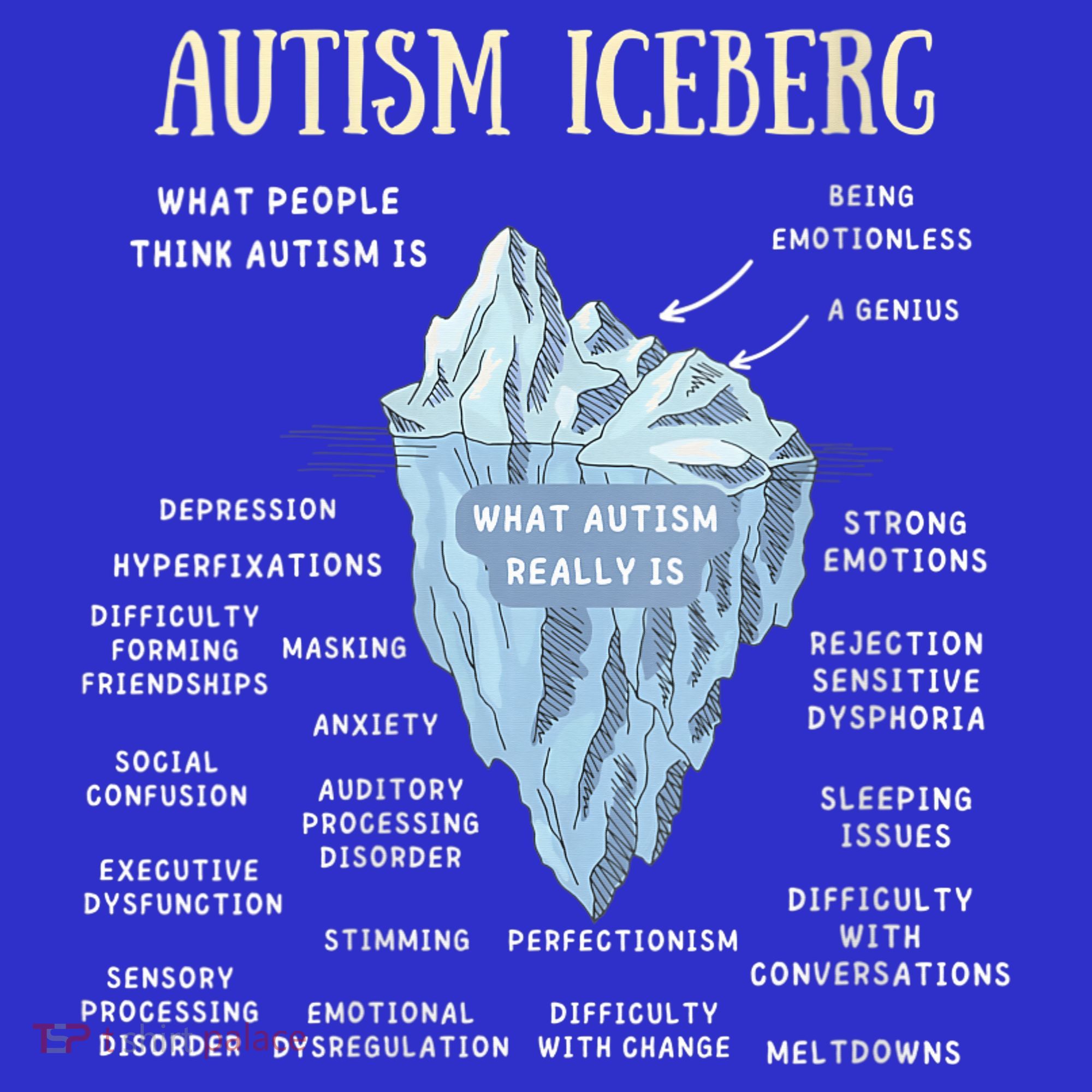 Wo Accept Understand Love Autism Awareness Autism Iceberg V-Neck Toddler Hoodie
