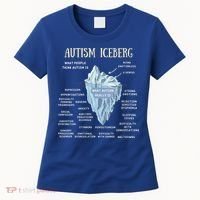 Wo Accept Understand Love Autism Awareness Autism Iceberg V-Neck Women's T-Shirt thumb 0