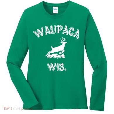 Waupaca Wis. Dustin Deer Women's Long Sleeve Shirt