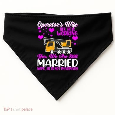 Wedding Anniversary Valentine's Day Mobile Crane Operator Gift USA-Made Doggie Bandana