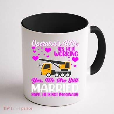 Wedding Anniversary Valentine's Day Mobile Crane Operator Gift Coffee Mug back