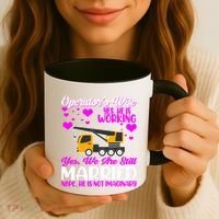 Wedding Anniversary Valentine's Day Mobile Crane Operator Gift Coffee Mug thumb 3