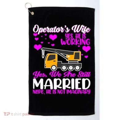 Wedding Anniversary Valentine's Day Mobile Crane Operator Gift Golf Towel