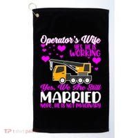 Wedding Anniversary Valentine's Day Mobile Crane Operator Gift Golf Towel thumb 0