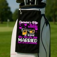Wedding Anniversary Valentine's Day Mobile Crane Operator Gift Golf Towel thumb 2