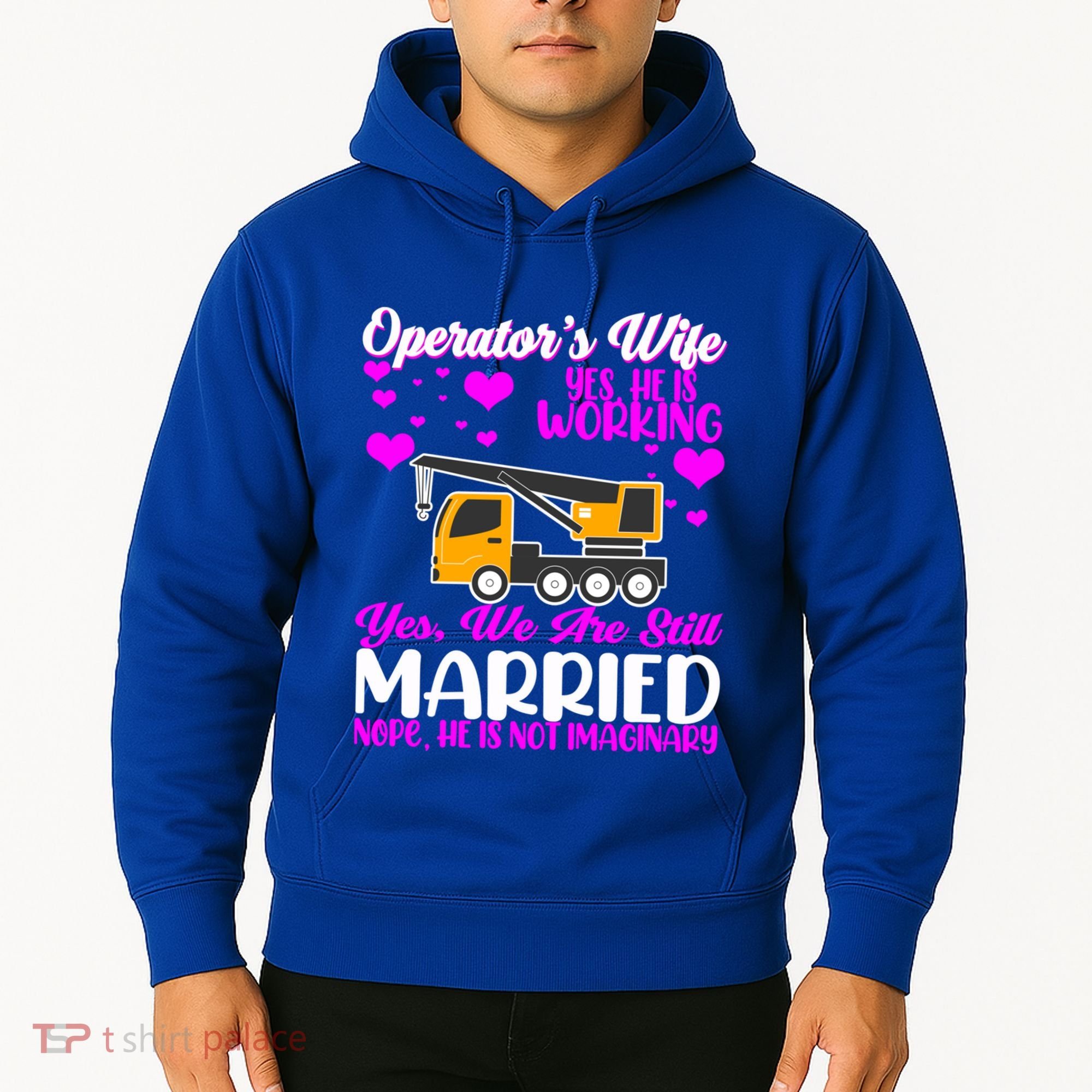 Wedding Anniversary Valentine's Day Mobile Crane Operator Gift Hoodie