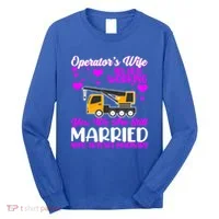 Wedding Anniversary Valentine's Day Mobile Crane Operator Gift Long Sleeve Shirt thumb 0