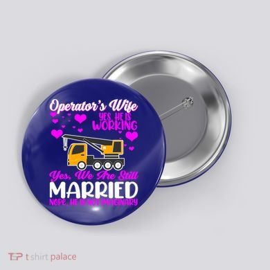 Wedding Anniversary Valentine's Day Mobile Crane Operator Gift Button