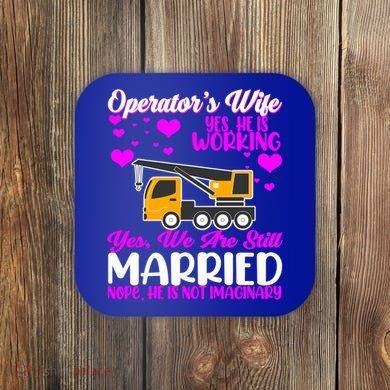 Wedding Anniversary Valentine's Day Mobile Crane Operator Gift Coaster