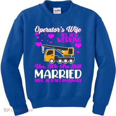 Wedding Anniversary Valentine's Day Mobile Crane Operator Gift Kids Sweatshirt