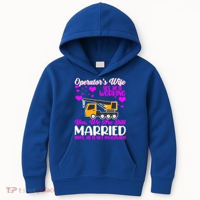 Wedding Anniversary Valentine's Day Mobile Crane Operator Gift Kids Hoodie