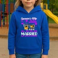 Wedding Anniversary Valentine's Day Mobile Crane Operator Gift Kids Hoodie thumb 3