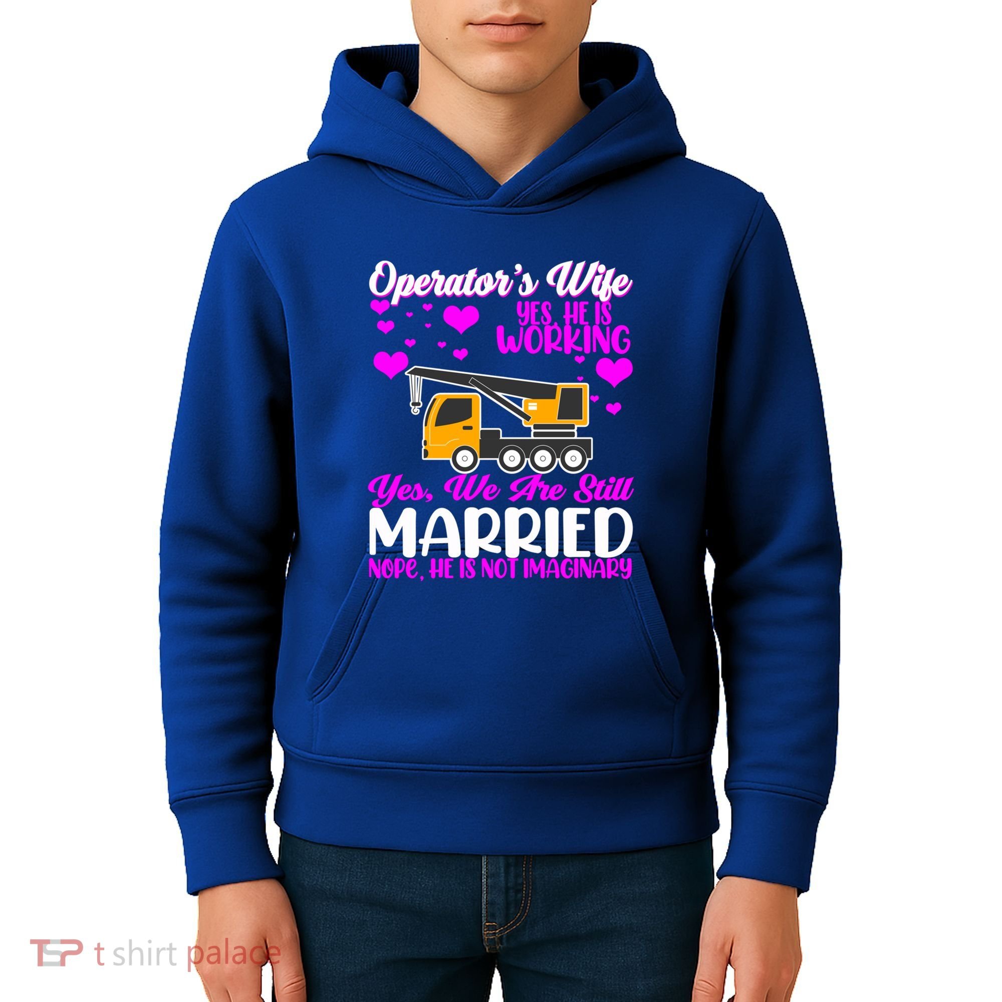 Wedding Anniversary Valentine's Day Mobile Crane Operator Gift Kids Hoodie