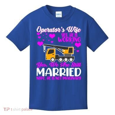 Wedding Anniversary Valentine's Day Mobile Crane Operator Gift Kids T-Shirt