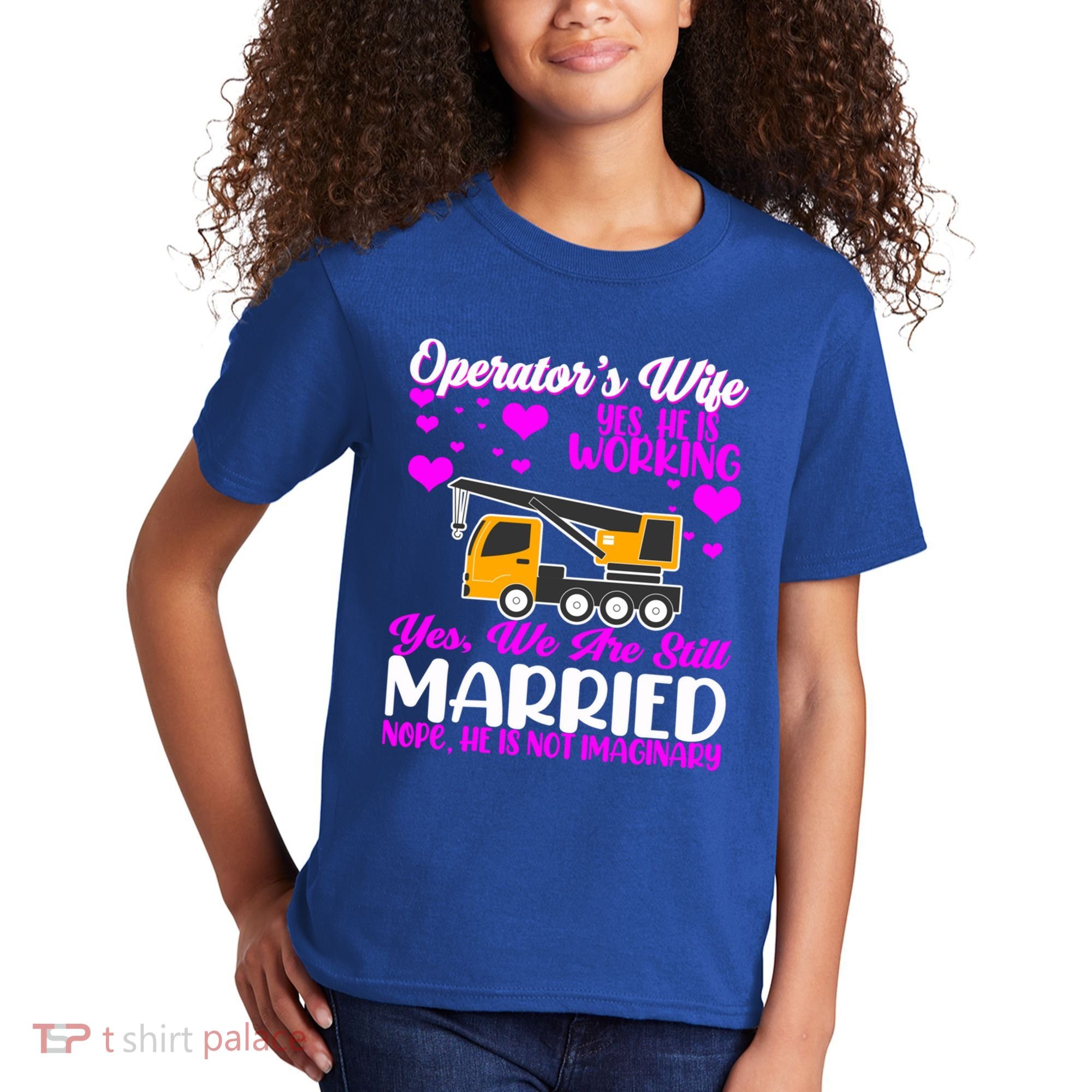 Wedding Anniversary Valentine's Day Mobile Crane Operator Gift Kids T-Shirt