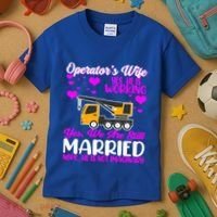 Wedding Anniversary Valentine's Day Mobile Crane Operator Gift Kids T-Shirt thumb 3