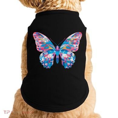 Wavy Colorful Butterfly Illustration  Doggie Tank