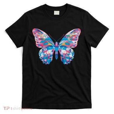 Wavy Colorful Butterfly Illustration  T-Shirt