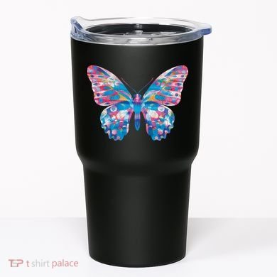 Wavy Colorful Butterfly Illustration  Tumbler