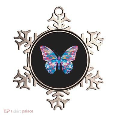 Wavy Colorful Butterfly Illustration  Ornament