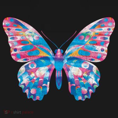 Wavy Colorful Butterfly Illustration  Tall Hoodie