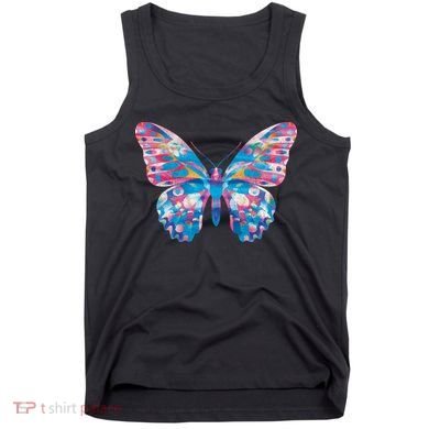 Wavy Colorful Butterfly Illustration  Tank Top