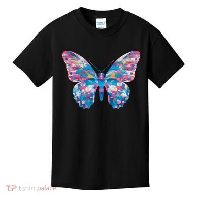 Wavy Colorful Butterfly Illustration  Kids T-Shirt