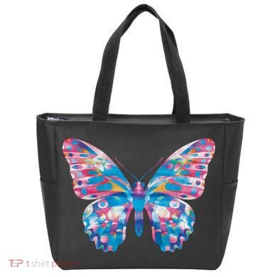 Wavy Colorful Butterfly Illustration  Tote Bag
