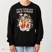 Wildflowers and Wild Horses Nature Beauty Country Outdoors Women's Sweatshirt thumb 0